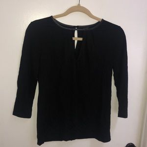 Black Ann Taylor 3/4 Sleeve Blouse